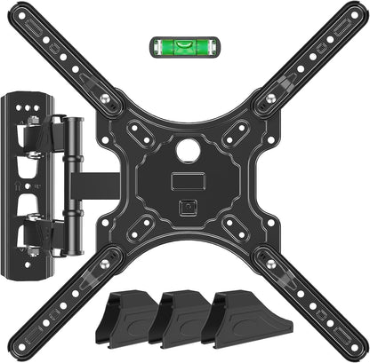 MOUNTUP TV Wall Mounts for Most 26-60 Inches TVs, Full Motion TV Bracket with Swivel and Extension, Articulating Arms, Tilt, Leveling, Single Stud Design, Max VESA 400x400mm up to 77lbs, MU0009