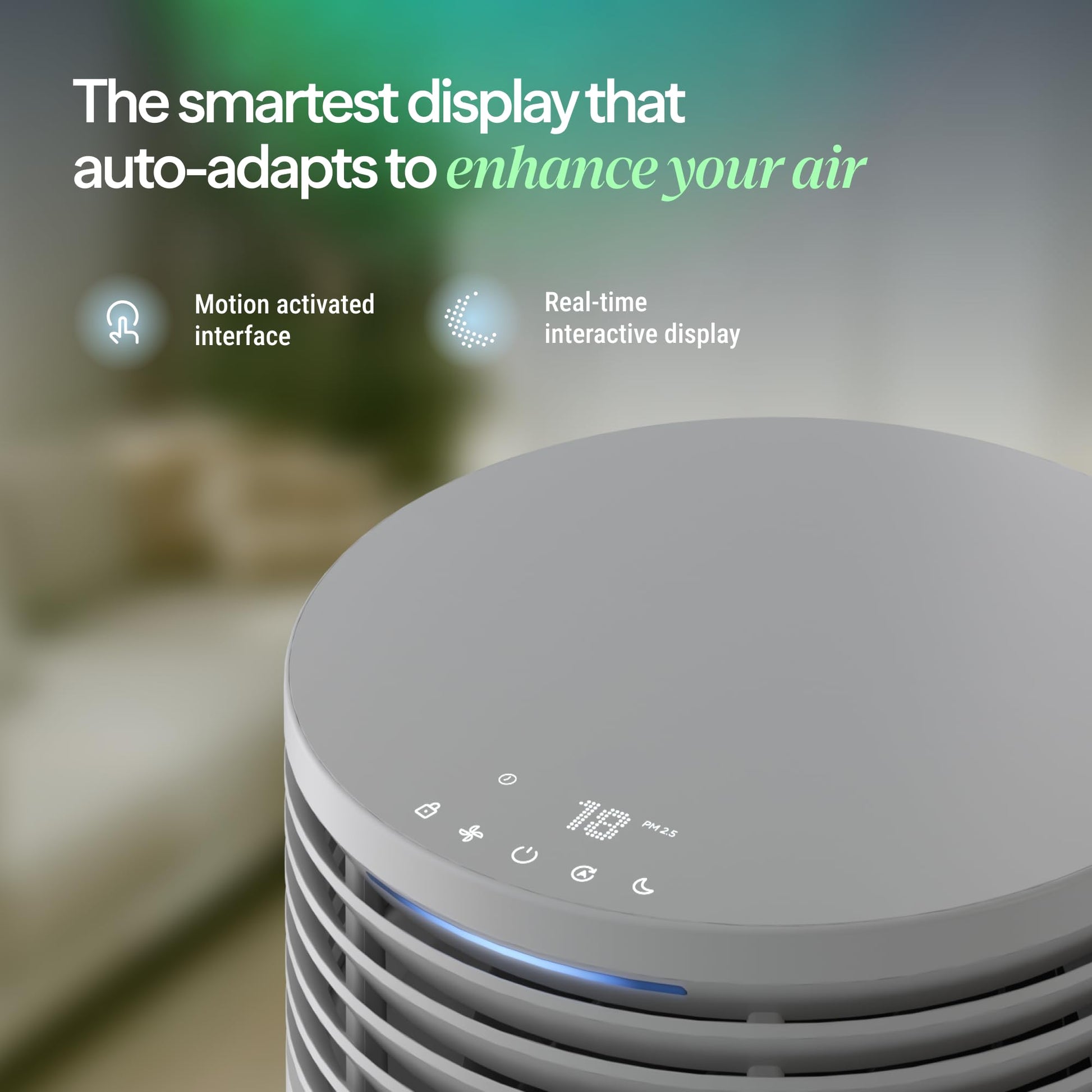 BLUEAIR Blue Signature SP3i Air Purifier for Medium Rooms up to 2,250 sq ft, HEPASilent Filtration, WiFi Smart Control, Auto Mode, Odor & Smoke Removal, Pet Hair & Dust, AHAM Verified, Table Design BLUEAIR