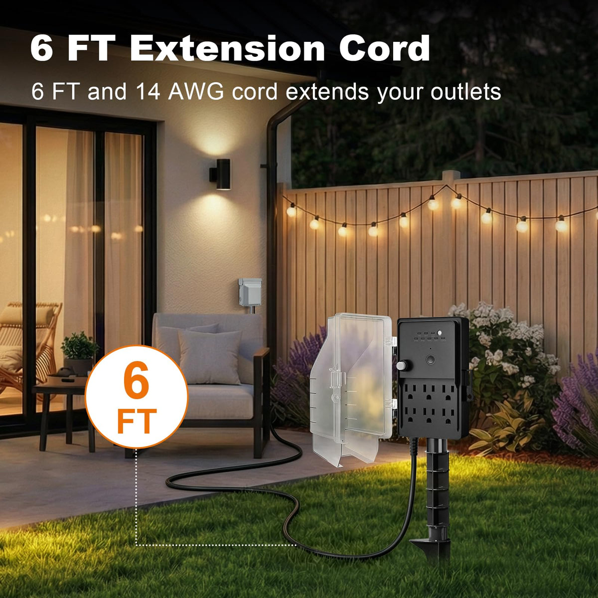 SURAIELEC Outdoor Power Stake Timer, Dusk to Dawn Weatherproof Light Timer 🍁 All In One Marketplace Canada