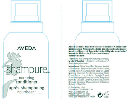 Aveda Shampure Nurturing Conditioner for Fine to Medium Hair | Lightweight Conditioner | 98% Naturally Derived* | Calming Aroma of Lavender & Ylang Ylang, 1000ml Aveda