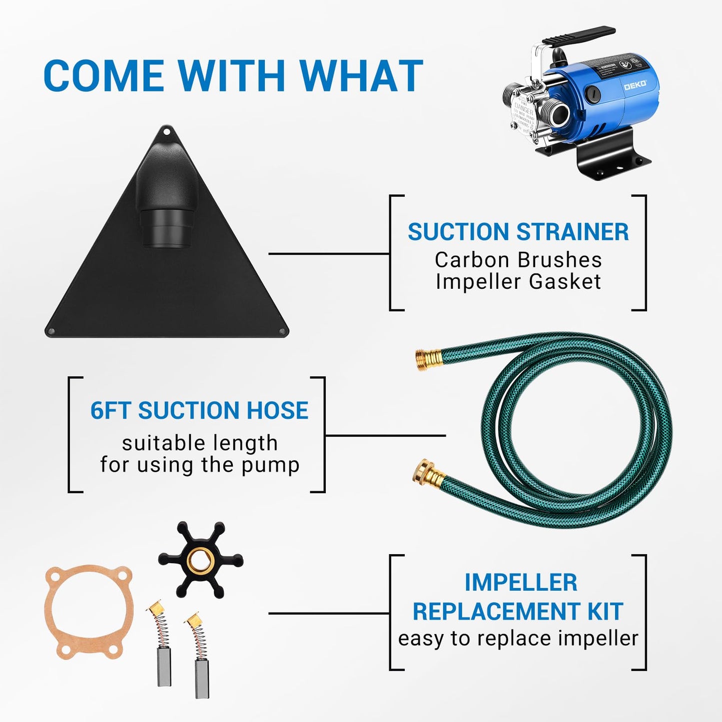 Water Transfer Pump: DEKOPRO Transfer Pump Electric Water Pump Utility Pump Rain Barrel Garden Hose Pump 115V - Available at All In One Marketplace Canada