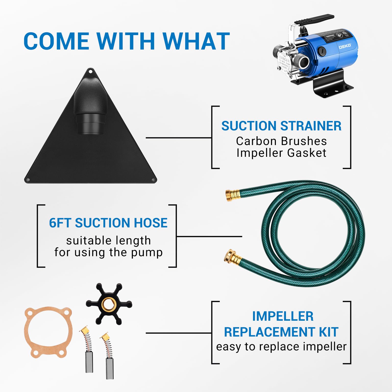 Water Transfer Pump: DEKOPRO Transfer Pump Electric Water Pump Utility Pump Rain Barrel Garden Hose Pump 115V - Available at All In One Marketplace Canada