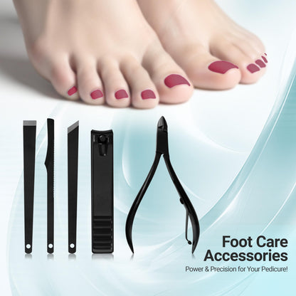 Utopia Care - 15 in 1 Stainless Steel Professional Manicure Pedicure Set Nail Clippers Kit – Portable Travel Grooming Kit - Facial, Cuticle and Nail Care for Men and Women (Black) - Available at All In One Marketplace Canada