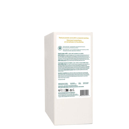 ATTITUDE Liquid Hand Soap, Made in Canada, EWG Verified, Plant and Mineral-Based, Vegan Personal Care Products, Earl Grey & Fresh Cucumber Scent, Bulk Refill Format, 2 Liters