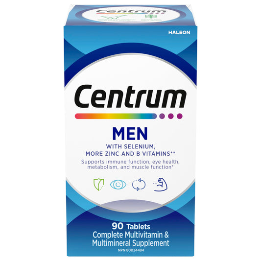 Centrum Men Multivitamins/Minerals Supplement, 90 Tablets (Packaging May Vary)