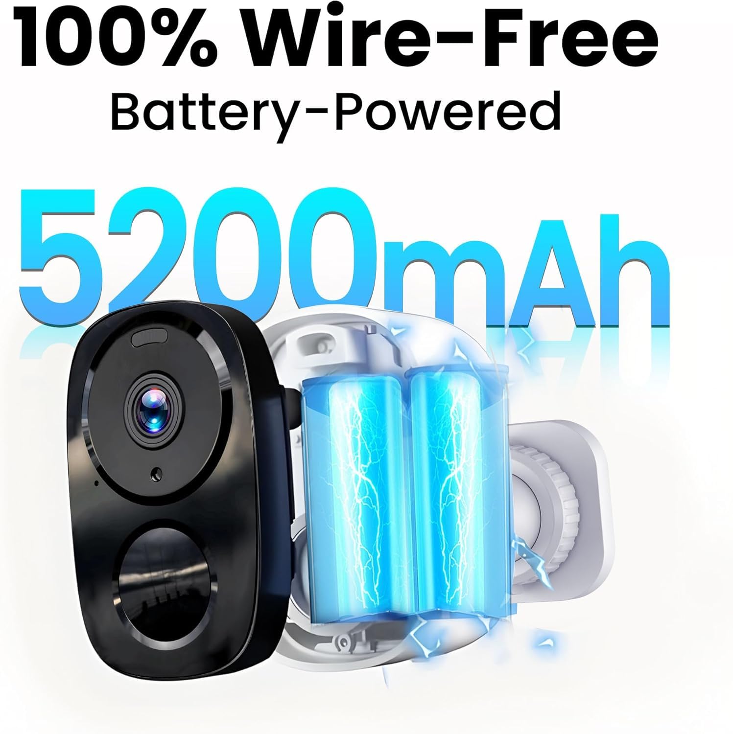 2026 Upgraded 2K Security Cameras Wireless Outdoor, Free Cloud Storage, 1-5 Months Battery Life, AI Motion Detection Spotlight Siren Alarm WiFi Surveillance Outdoor Camera, 2-Way Talk, Waterproof