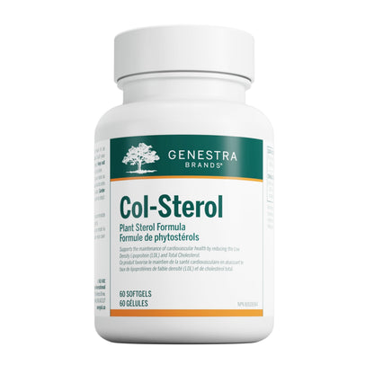 Genestra Brands Col-Sterol - Beta Sitosterol Plant Sterol Supplement - For Heart Health & Cholesterol Support - Herbal Supplement - Dairy Free & Gluten Free - 60 Softgel Capsules - Available at All In One Marketplace Canada