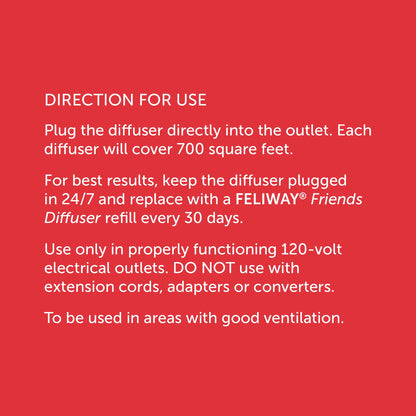 FELIWAY Friends Diffuser Refill Value Pack, Promotes harmony between cats in multi-cat households, VHP Registered NN.X7C2, includes 3 Refills, Lasts 90 Days, Cat Calming Pheromones, 3 x 48ml