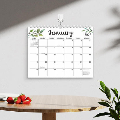 Wall Calendar 2026-2027, 15X12 inch Large Calendar Family Personl Organizer, 21 Months Runs from April 2026 through December 2027, Perfect for Organizing for Office Home (Leaf)