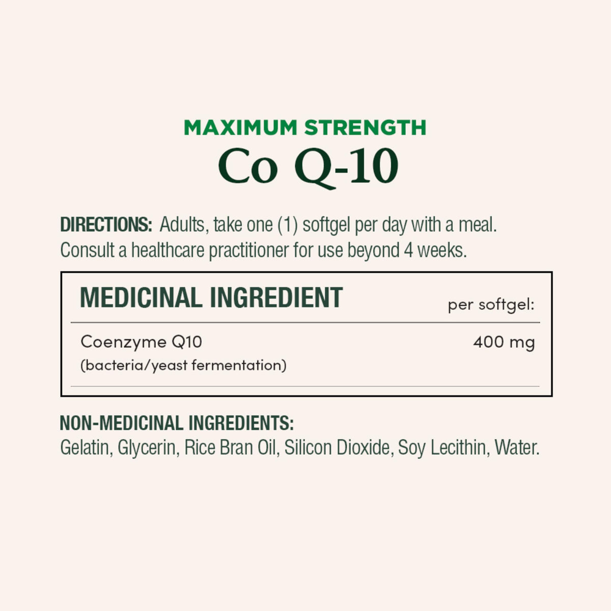 NATURE'S BOUNTY Co Q-10, 400 mg, Maximum Strength, 30 Softgels