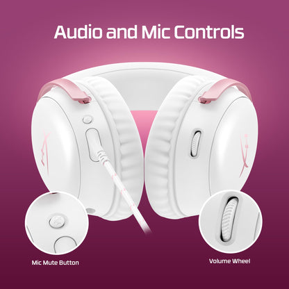 HyperX Cloud III – Wired Gaming Headset, PC, PS5, Xbox Series X|S, Angled 53mm Drivers, DTS, Memory Foam, Durable Frame, Ultra-Clear 10mm Mic, USB-C, USB-A, 3.5mm – Pink