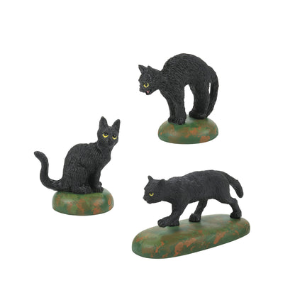 Figurine « A Clowder of Cats » pour village Halloween Department 56, 2,85 cm, noir