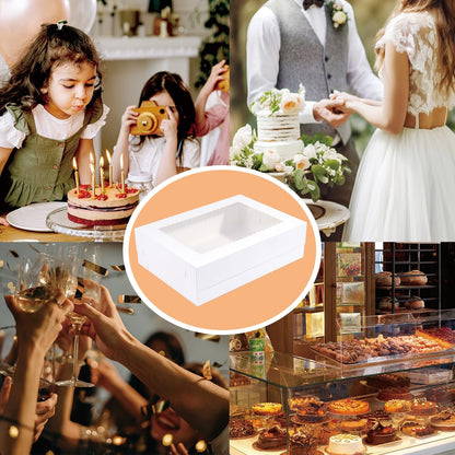 Huoshange 14x10x4 Inches 10 Pack Cake Boxes with Cake Boards 🍁 All In One Marketplace Canada