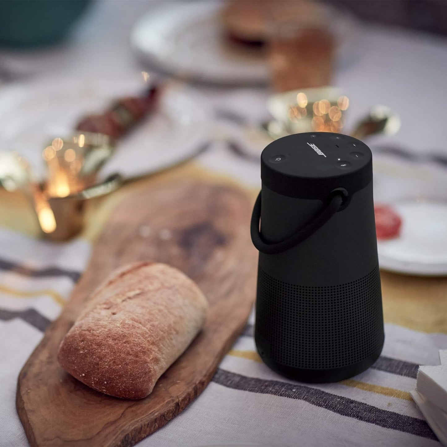 Bose SoundLink Revolve+ (Series II) Portable Bluetooth Speaker - Wireless Water-Resistant Speaker with Long-Lasting Battery and Handle, Black BOSE