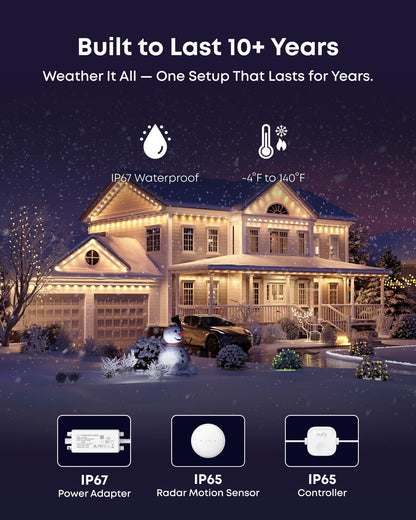 eufy Permanent Outdoor Lights S4, 100ft with 72 RGBWW LED String Lights 🍁 All In One Marketplace Canada