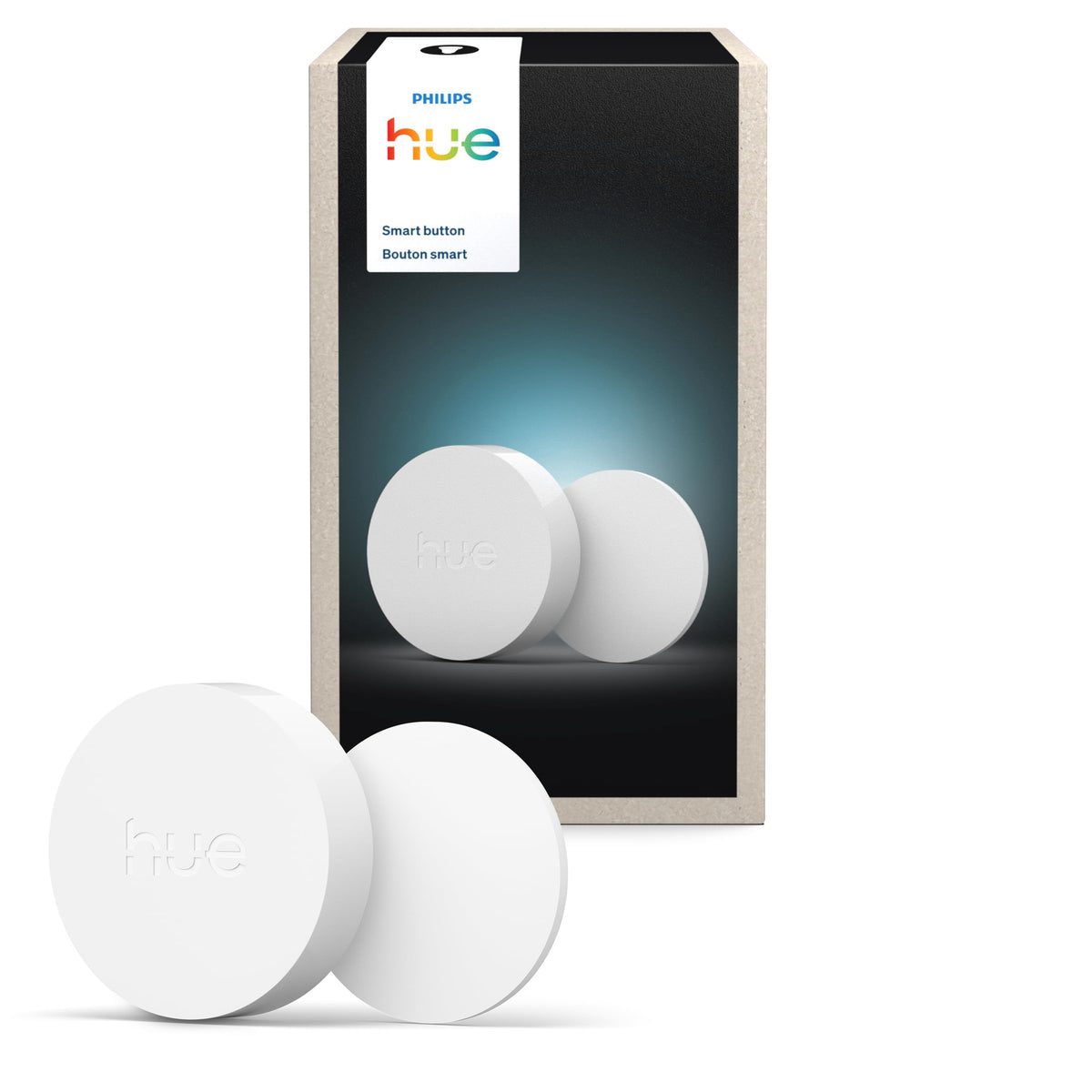 Philips Hue Wireless Smart Light Switch Button, White - 1 Pack - Portable and Battery Powered - Smart Home Control - Requires Hue Bridge - Easy, No-Wire Installation