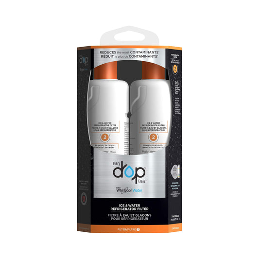 EveryDrop Premium Refrigerator Water Filter (EDRARXD12B / Filter 2). 2 Pack. The ONLY Water Filter Approved for*: Maytag, Whirlpool, KitchenAid, Amana Brand refrigerators. - Available at All In One Marketplace Canada