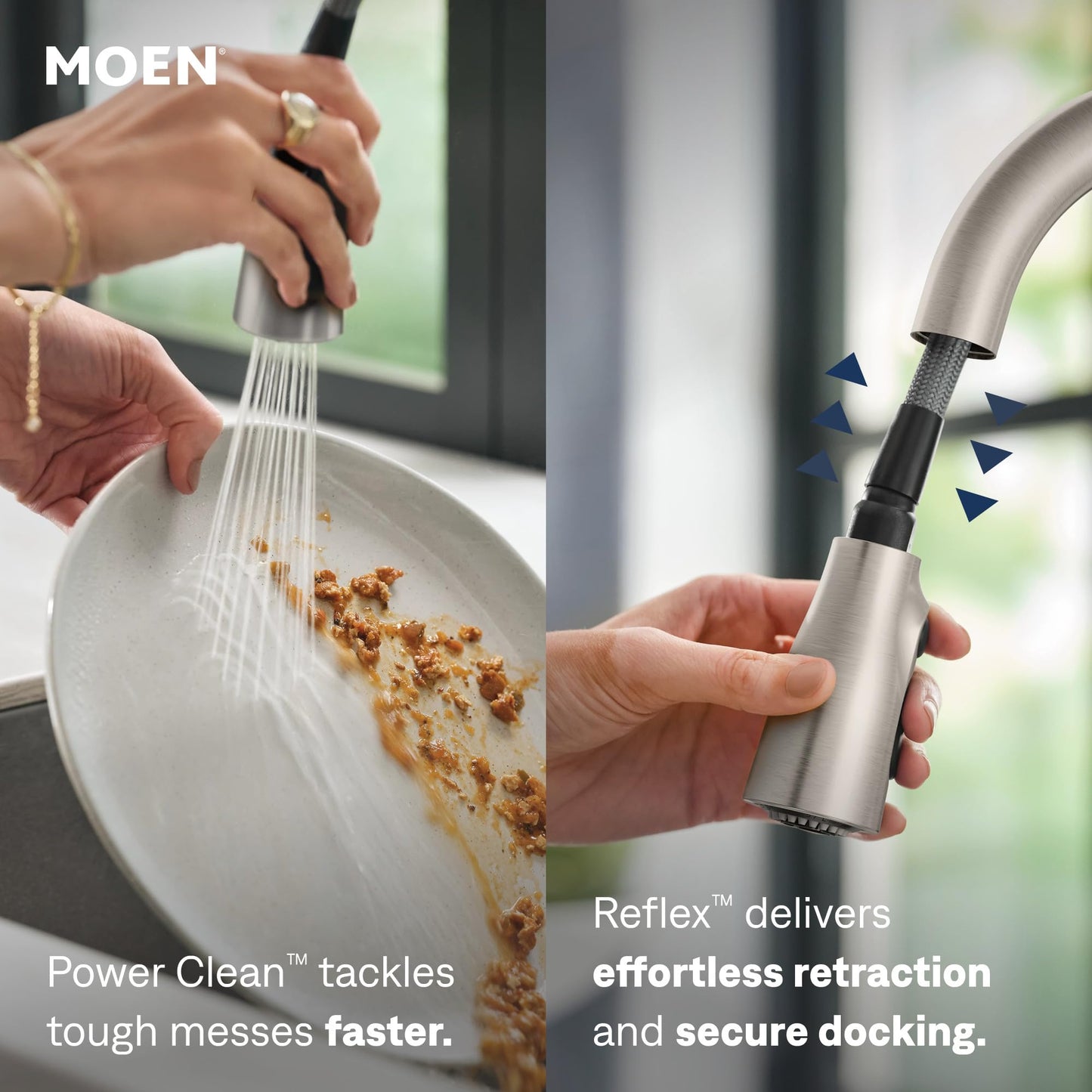 Moen 87233SRS Adler One-Handle High Arc Pulldown Kitchen Faucet with Power Clean, Spot Resist Stainless 🍁 All In One Marketplace Canada