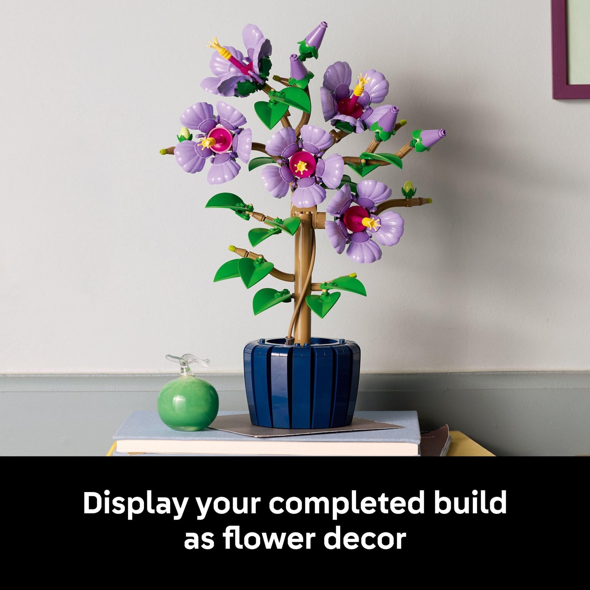 LEGO Botanicals Hibiscus Flower Building Set - Artificial Plant & Flower Building Blocks for Women & Men, Ages 18+ - Home, Office Decor Gift Idea - 10372 LEGO