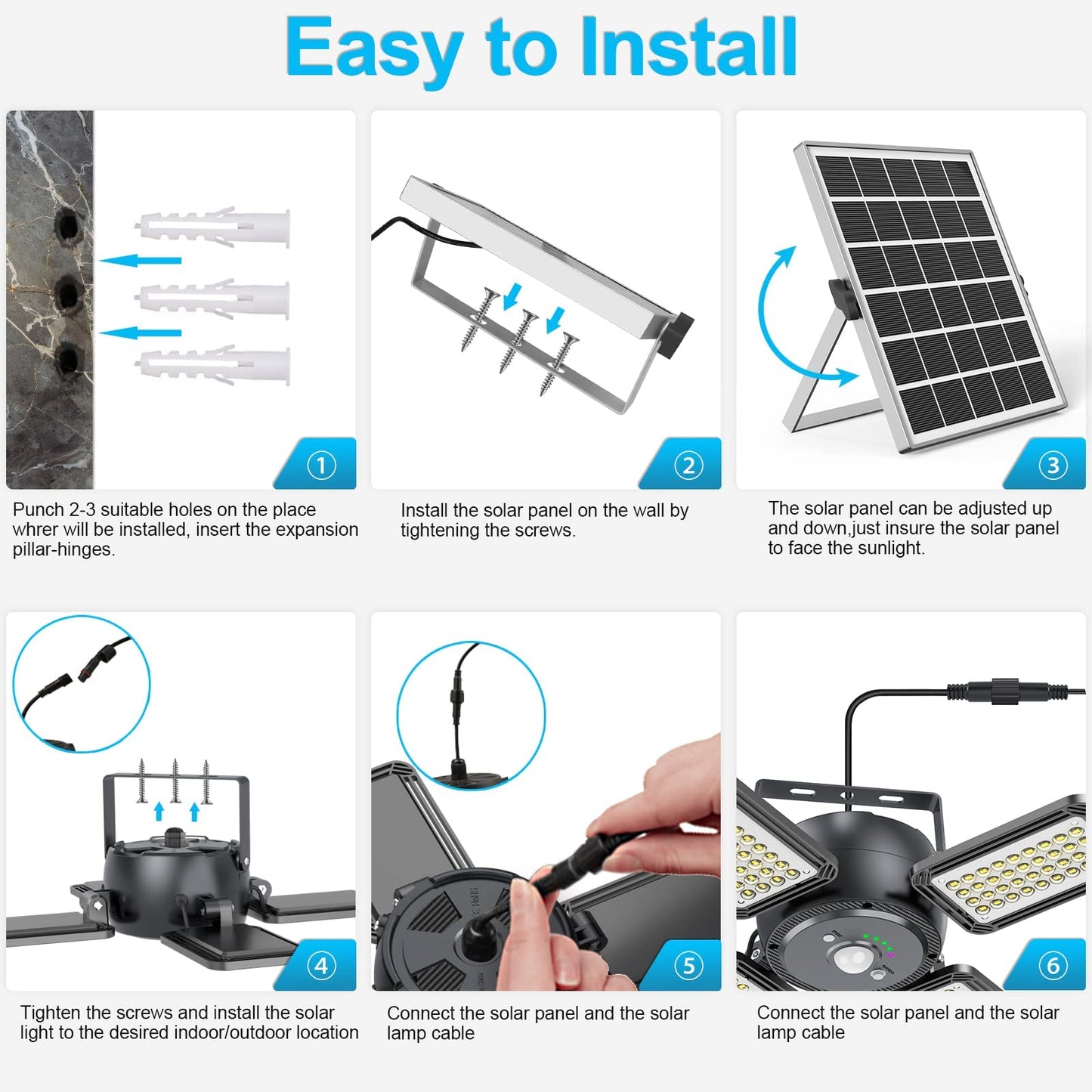 Solar Pendant Light Outdoor Indoor Solar Powered Motion Sensor Shed Light,144LED 1200LM Daytime Work Light with 5 Lighting Modes Remote Control 4 Heads Light for Garage Gazebo Barn Latband