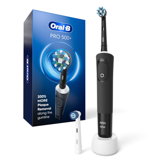 ORAL-B PRO 500+ RECHARGEALBE TOOTHBRUSH BLACK 1 CT - Available at All In One Marketplace Canada
