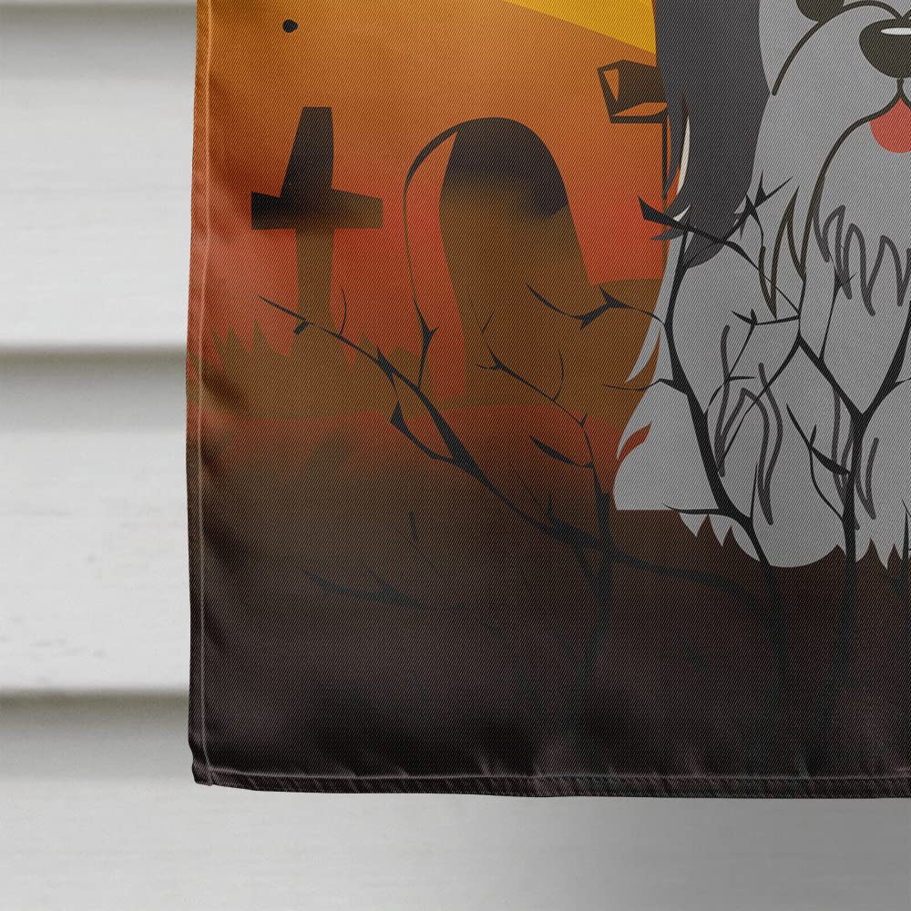 Drapeau de maison en toile Caroline's Treasures BB4355CHF Shih Tzu d'Halloween, noir et argent, grande taille, multicolore