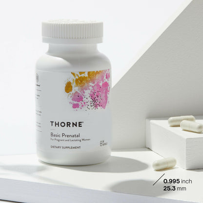 THORNE - Basic Prenatal - Folate Multivitamin for Pregnant and Lactating Women - 90 Capsules - 30 Servings - Available at All In One Marketplace Canada