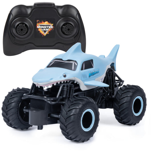 Monster Jam, Official Megalodon Remote Control Monster Truck, 1:24 Scale, 2.4 GHz, for Ages 4 and Up