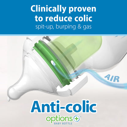 Dr. Brown’s Natural Flow Anti-Colic Options+ Wide-Neck Baby Bottles 5 oz/150 mL, with Level 1 Slow Flow Nipple, 4 Pack, 0m+ 🍁 All In One Marketplace Canada