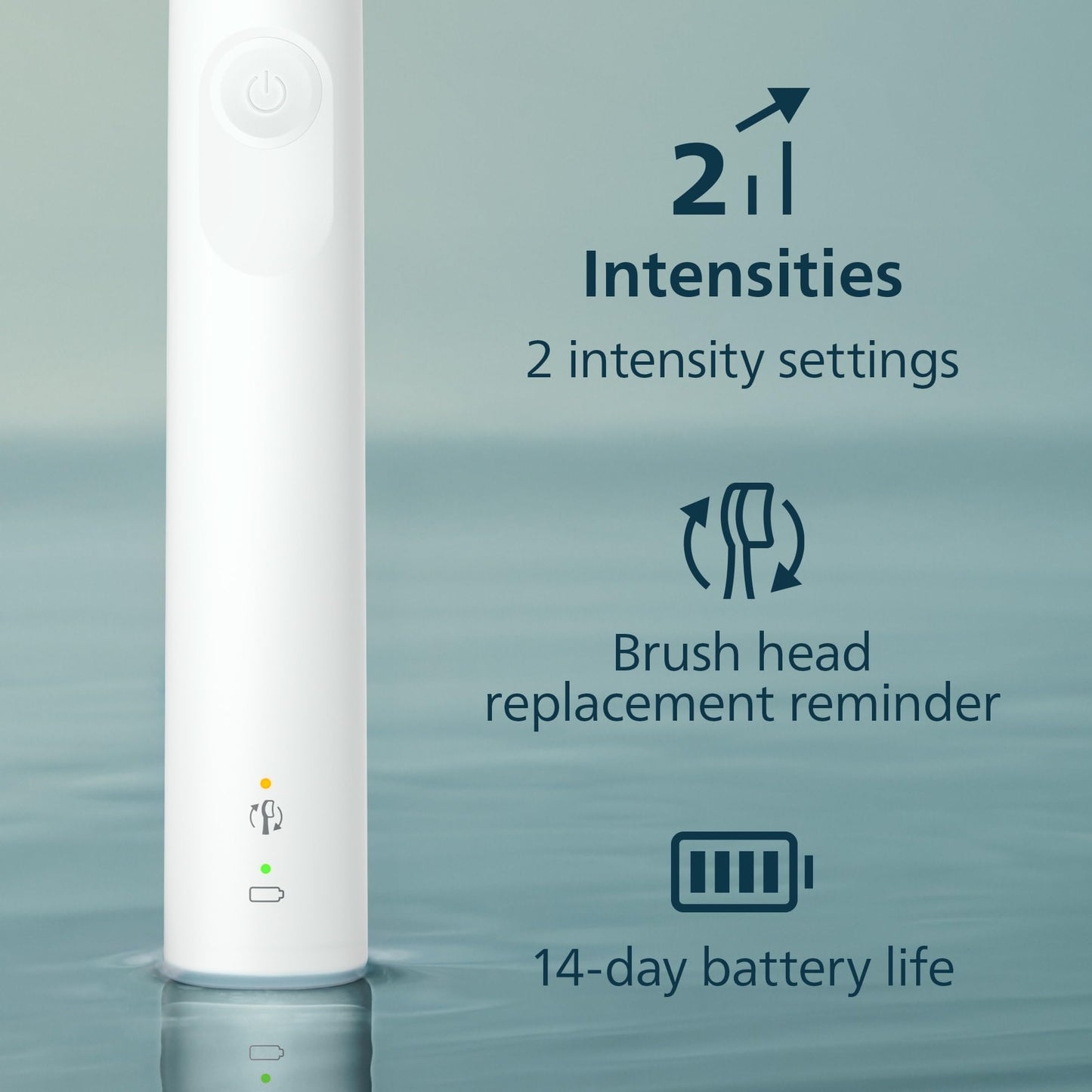 Philips Sonicare 4100 Power Toothbrush, Rechargeable Electric Toothbrush with Pressure Sensor, White HX3681/23