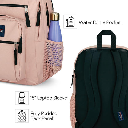 JanSport Laptop Backpack - Computer Bag with 2 Compartments, Ergonomic Shoulder Straps, 38.1 cm Laptop Sleeve, Haul Handle - Blue Dusk
