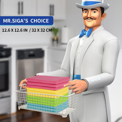MR.SIGA Microfiber Cleaning Cloth,Pack of 12,Size:12.6" x 12.6" - Available at All In One Marketplace Canada
