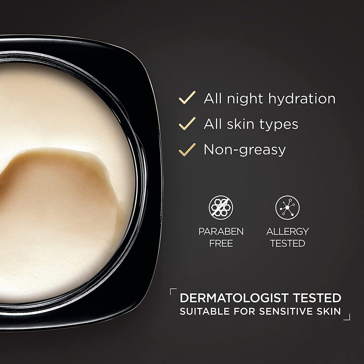 L'Oreal Paris Night Face Moisturizer Cream, Age Perfect Cell Renewal, with Antioxidant Recovery Complex + Vitamin E, Smoothes the look of Wrinkles for Firmer looking Skin, Skincare, 50 mL