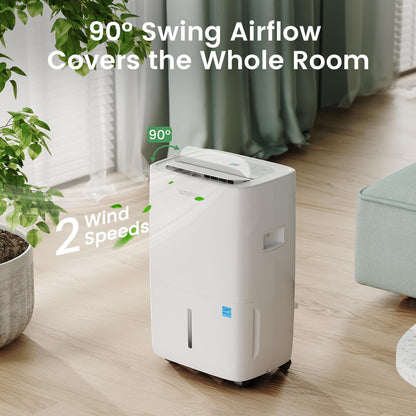 Waykar 80 Pints 2025 Energy Star Dehumidifier for Spaces up to 5,500 Sq. Ft for Basement and Home, Large Room with Drain Hose and 1.14 Gallons Water Tank - Available at All In One Marketplace Canada