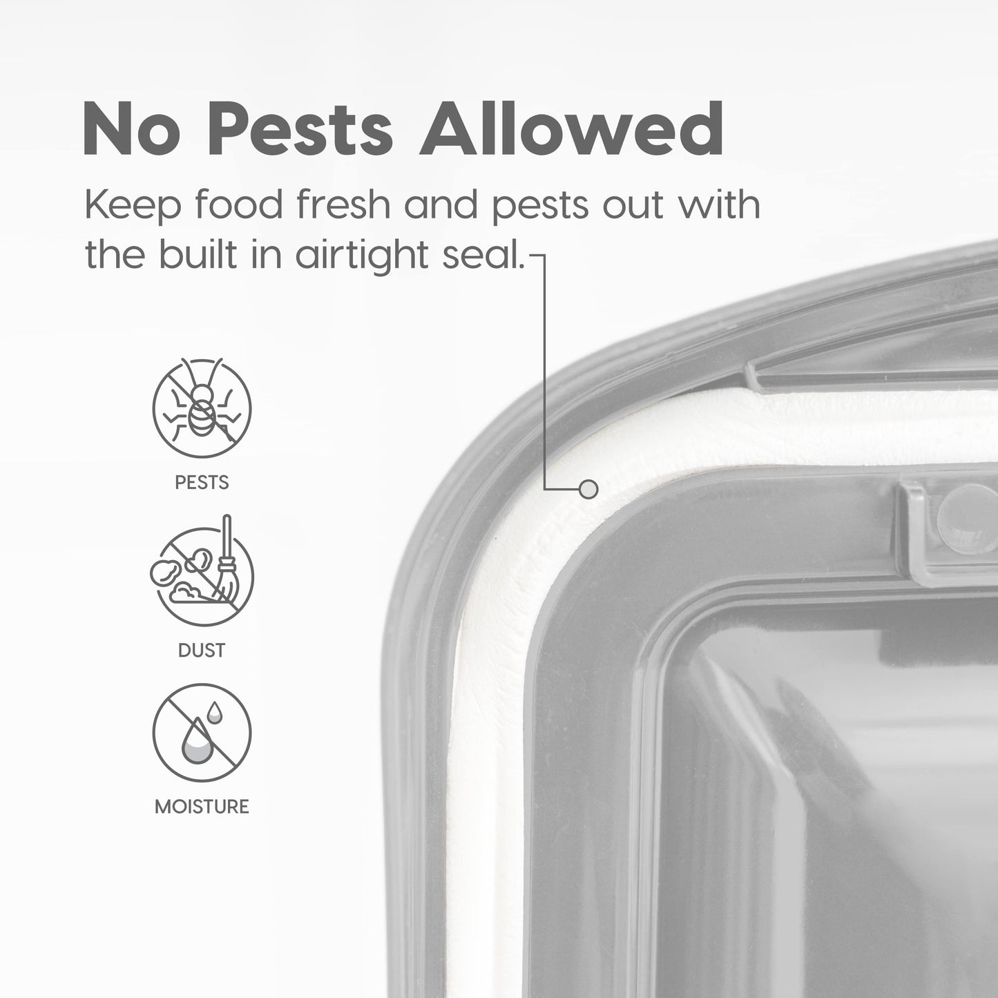 IRIS USA Dog Food Storage Container, Up to 10 lbs, Clear/Gray, Made in USA IRIS USA