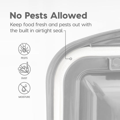 IRIS USA Dog Food Storage Container, Up to 10 lbs, Clear/Gray, Made in USA IRIS USA