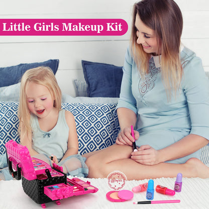 Teensymic Kids Makeup Kit for Girls, 54PCS Washable Makeup Toys, Age 3-13, Princess Theme, Girl Toys, Social Skill, Hand-Eye Coordination - Available at All In One Marketplace Canada