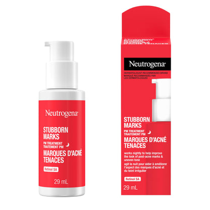 Neutrogena Stubborn Marks PM Treatment - Acne, Retinol Skin Care, Vitamin A - post-acne marks exfoliator - Fragrance Free, 29mL 🍁 All In One Marketplace Canada