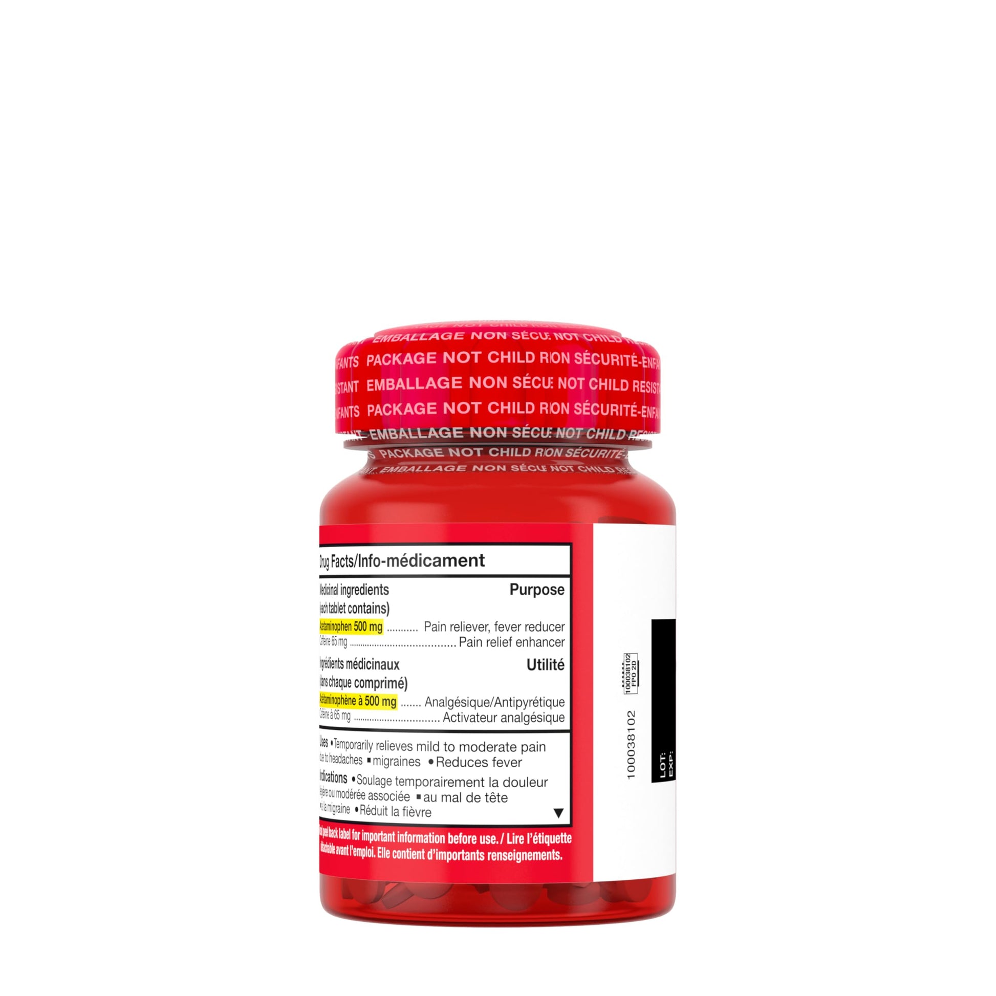 Tylenol Ultra Relief for Headache and Migraine Pain Relief, 500 mg Acetaminophen, 120 Tablets - Available at All In One Marketplace Canada