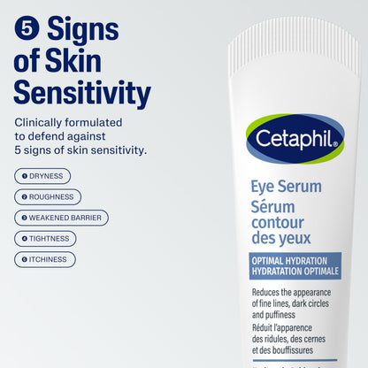 Cetaphil Optimal Hydration Eye Serum, Serum for Face, Wrinkles, Dark Circles & Puffiness, 48Hr Hydration with Hyaluronic Acid, Vitamin E & B5, Dermatologist Recommended, 14g - Available at All In One Marketplace Canada