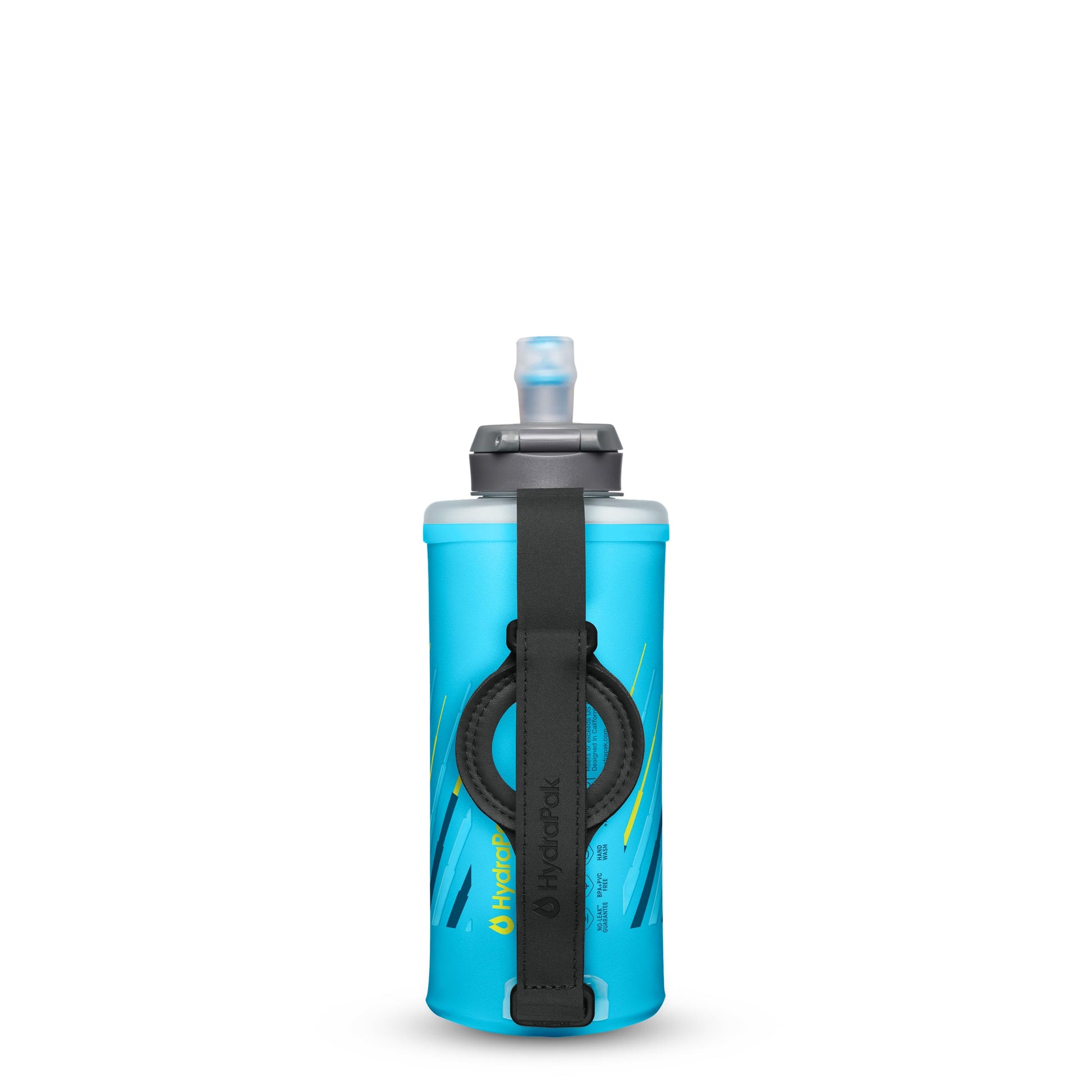 HydraPak SkyFlask Speed - Collapsible Handheld Running Water Bottle (500ml) - Adjustable Strap, Lightweight, Spill-Proof Cap HydraPak