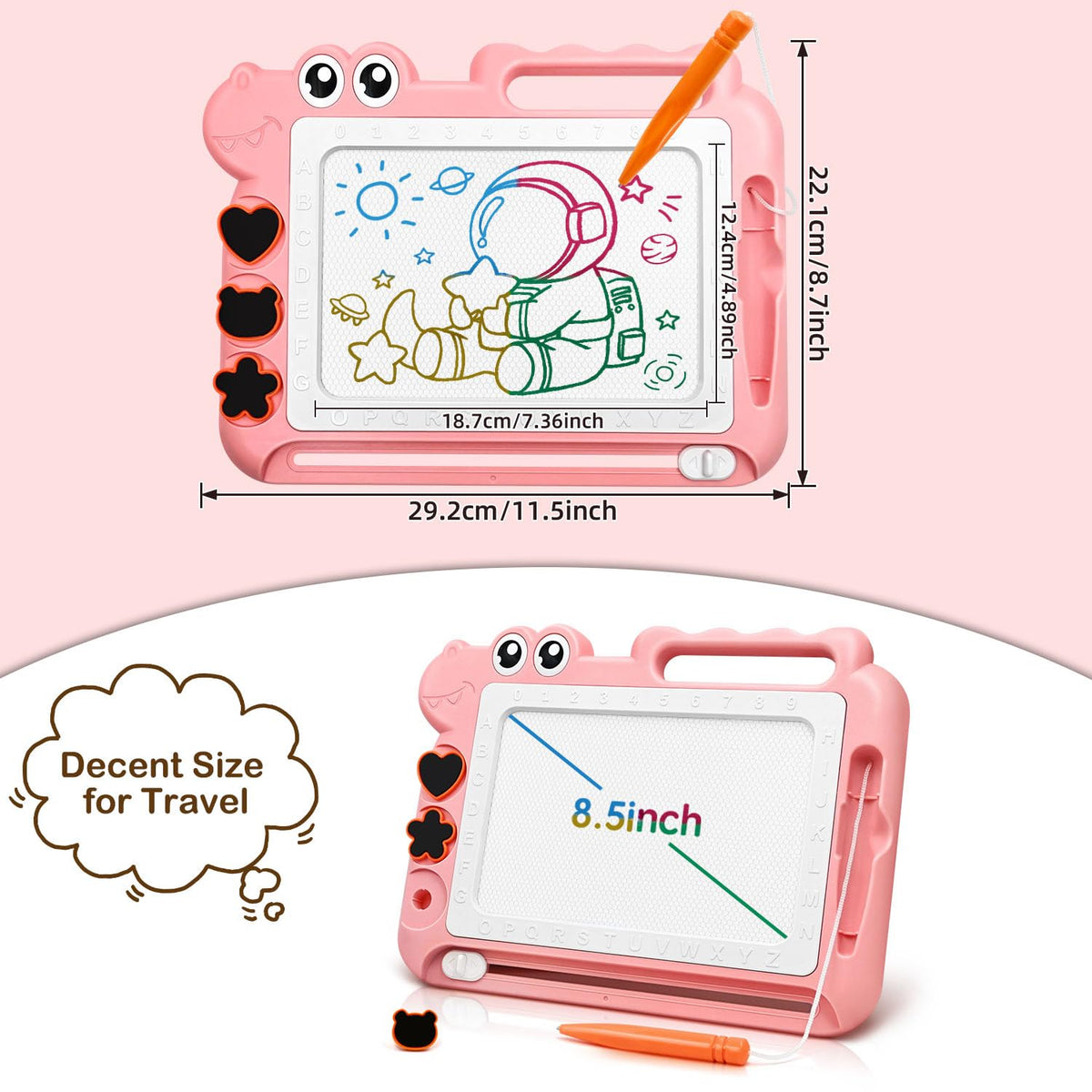 AiTuiTui Travel Size Magnetic Drawing Board Toddler Toys Gift for 3 4 Year Old Girls, Travel Sketch Writing Doodle Pad Educational Learning Kids Toys for Toddlers Age 3-5 Easter Birthday Christmas 🍁 All In One Marketplace Canada