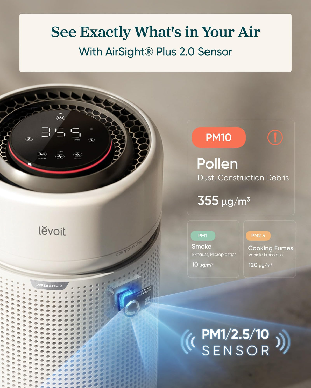 Levoit HEPA Air Purifiers for Bedroom, Allergies Defense, Eleva 300X