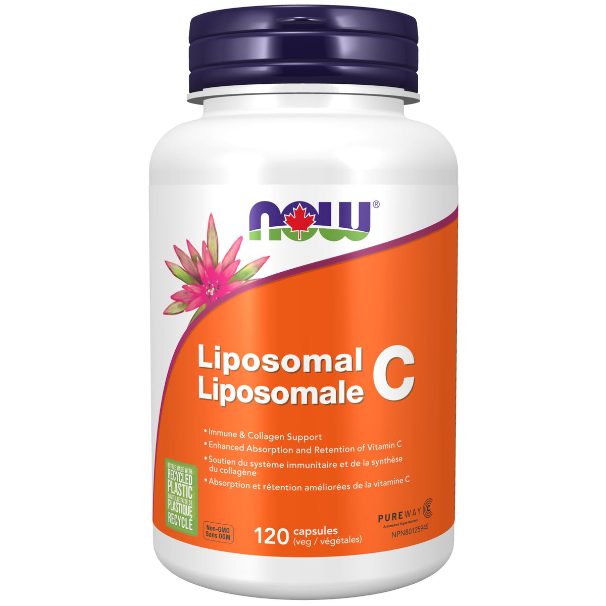 NOW Supplements, Liposomal Vitamin C, Immune & Collagen Support, 120 Veg Capsules