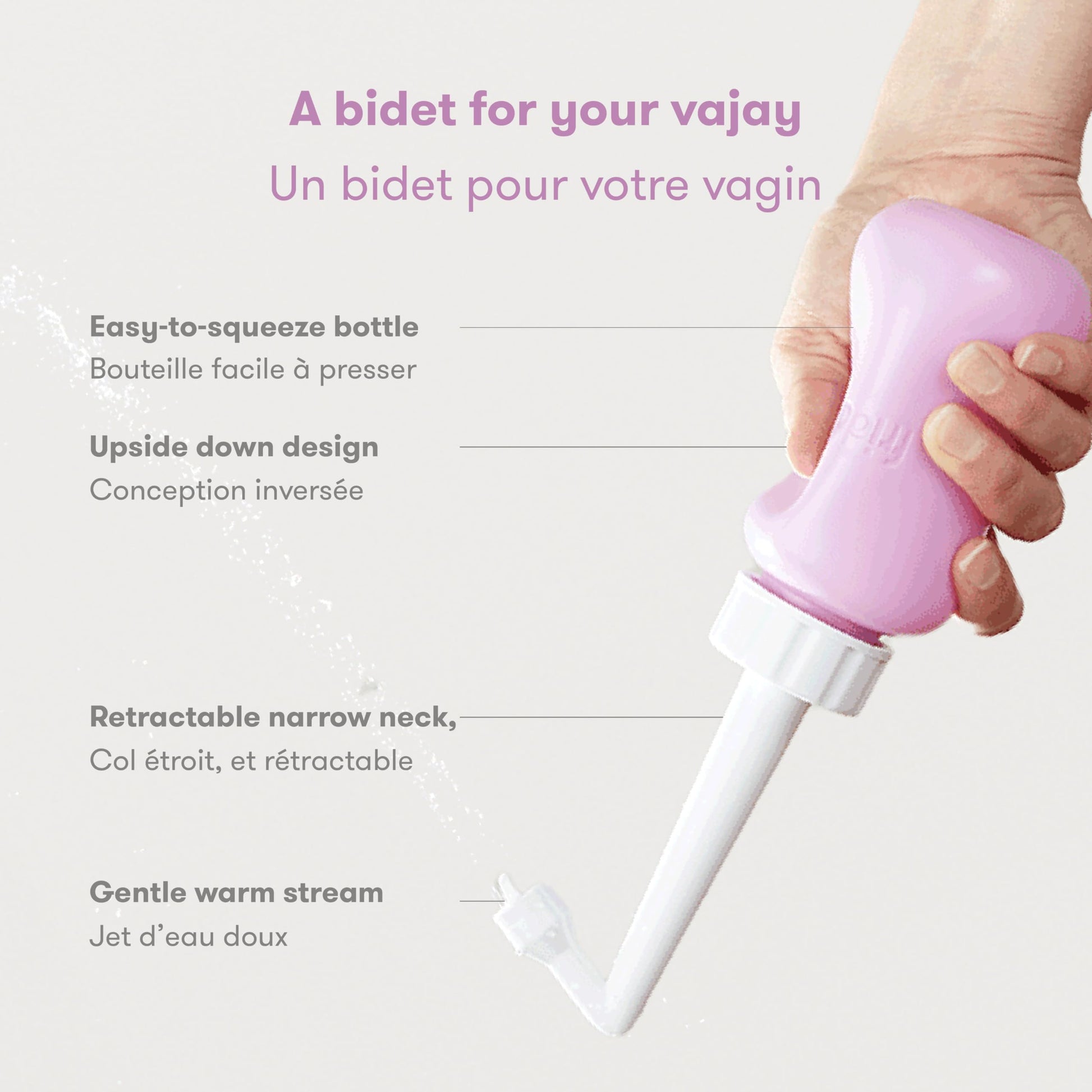 Frida Mom Upside Down Peri Bottle Sprayer, Perineal Care & Postpartum Recovery, Portable Travel Bidet & Perineal Cleanser with Travel Bag, Postpartum Essential, Pink - Available at All In One Marketplace Canada