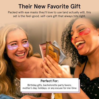 grace & stella Under Eye Mask Variety Pack - 18 Pairs of Under Eye Patches for Puffy Eyes - With 6 Colors (3 Pairs/Color) - Vegan Cruelty Free Bridesmaid Gifts, Birthday Gifts for Women