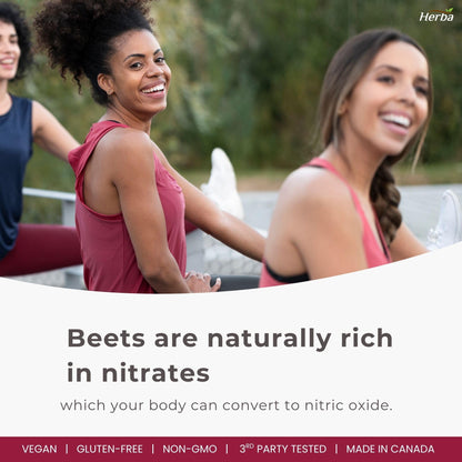Herba 10,000mg Organic BeetRoot Capsules – 180 Count | 20:1 Beet Root Powder in Capsule | Nitric Oxide Supplements for Men & Women | Made in Canada - Available at All In One Marketplace Canada