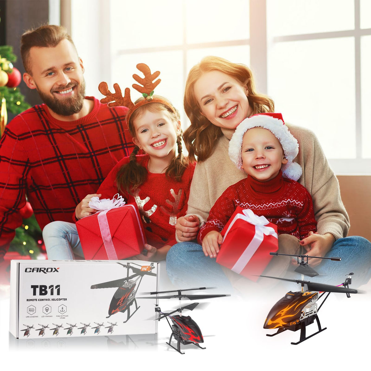 Remote Control Helicopter for Kids with 30-Minute Flight Time, LED Light Effects, Altitude Hold, One-Key Takeoff/Landing, for Boys and Girls Ages 6+, Perfect Christmas and Birthday Gifts 🍁 All In One Marketplace Canada