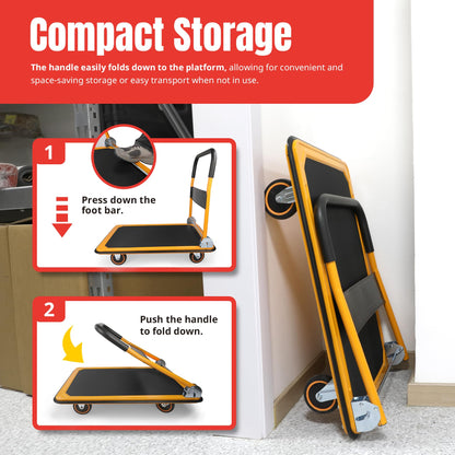 MaxWorks 80877- Foldable Platform Truck Push Dolly 660 lb. Weight Capacity 🍁 All In One Marketplace Canada