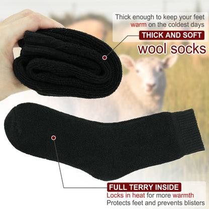 VoJoPi 5 Pairs Thermal Mens Socks Warm Wool Winter Thick Crew Socks for Men 🍁 All In One Marketplace Canada